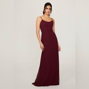 Mori Lee Bridesmaid Dress - Bordeaux Sz 14